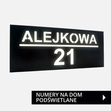 podświetlany numer na dom 