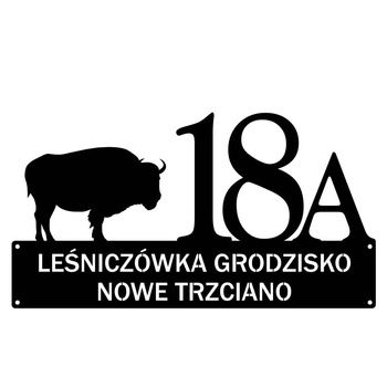 Numer na dom z żubrem