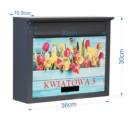 Skrzynka na listy F1 z drukiem UV