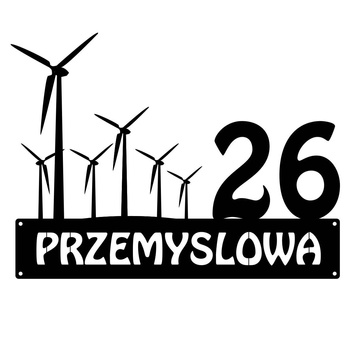 Numer na dom z wiatrakami