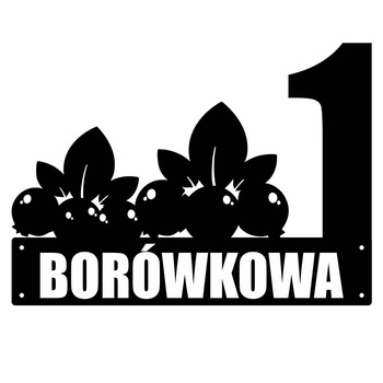 Numer na dom z borówkami