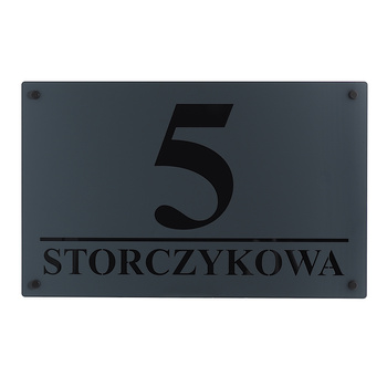 Numer na dom stal + plexy