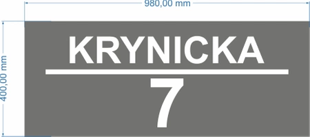 Duży podświetlany numer na dom z czujnikiem zmierzchu