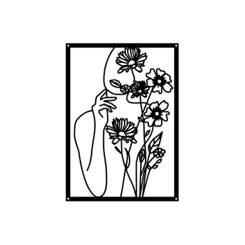 Dekor kobieta kwiat III