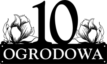 Numer na dom z kwiatami