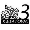 Numer na dom z kwiatami