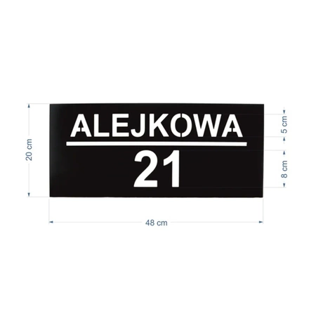 Podświetlany numer na dom z czujnikiem zmierzchu