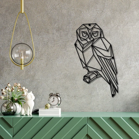 Dekor geometryczny sowa