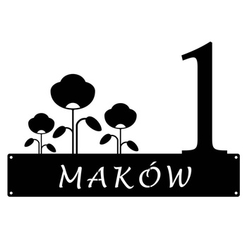 Numer na dom z makiem