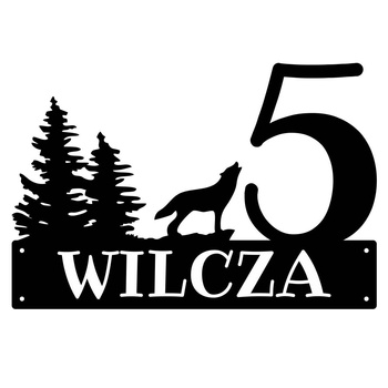Numer na dom z wilkiem