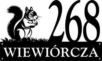 Numer na dom z wiewiórką