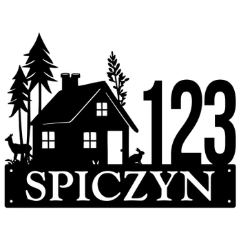 Numer na dom z  grafiką