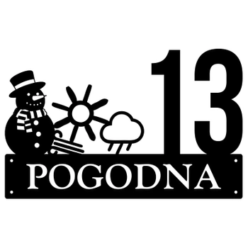Numer na dom z grafiką 
