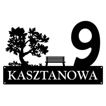 Numer na dom z kasztanowcem
