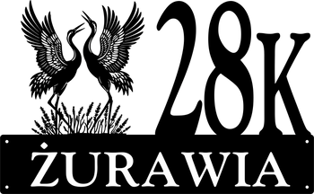 Numer na dom z żurawiami 