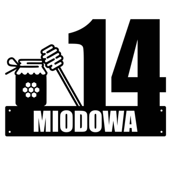 Numer na dom z motywem miodu