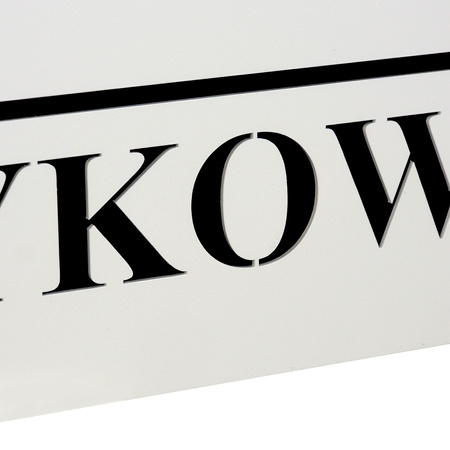 Numer na dom stal + plexy