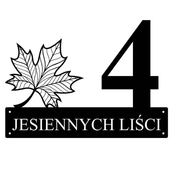 Numer na dom z liściem