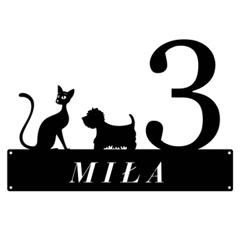 Numer na dom z psem i kotem