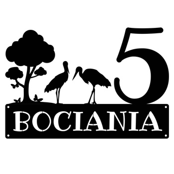 Numer na dom z bocianem