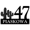 Numer na dom z grafiką kaktusa