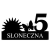 Numer na dom ze słońcem