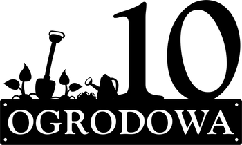 Numer na dom z kwiatami