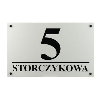 Numer na dom stal + plexy