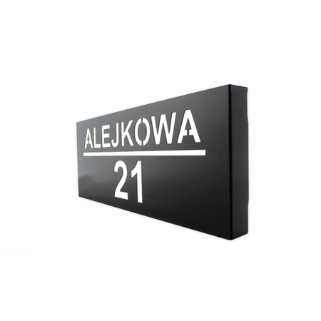 Duży podświetlany numer na dom z czujnikiem zmierzchu