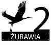 Numer na dom z żurawiem