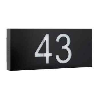 Duży podświetlany numer na dom bez czujnika zmierzchu